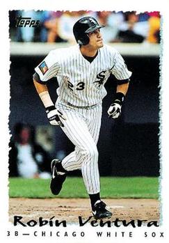 Robin Ventura autographed baseball card (Chicago White Sox) 1990 Score #595