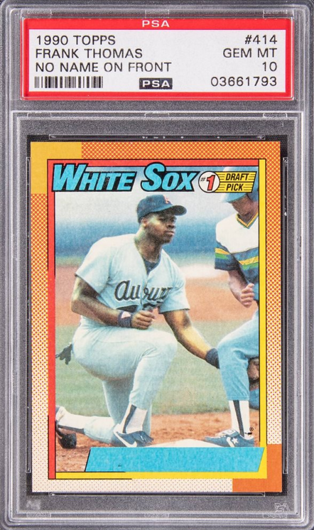 Topps 1990 Frank Thomas Rookie Card With No Name on Front #414