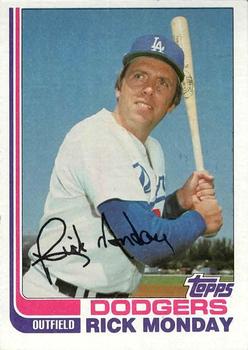 Rick Monday Autographed Card Dodgers No COA 