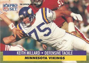 5 Keith Millard - Minnesota Vikings - 1990 Pro Set Football – Isolated Cards