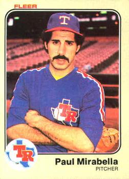 Paul Mirabella - Texas Rangers (MLB Baseball Card) 1983 Fleer # 573 Mi –  PictureYourDreams