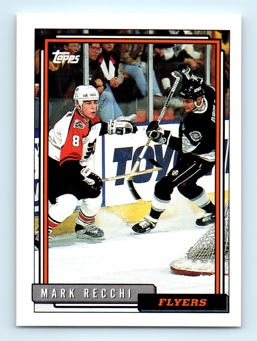  1991-92 O-Pee-Chee Hockey #196 Mark Recchi Pittsburgh Penguins  Official NHL Trading Card Produced By Topps : Collectibles & Fine Art