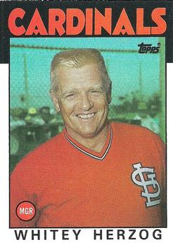 Whitey Herzog Signed 1984 Topps #561 Baseball Card Beckett Slabbed