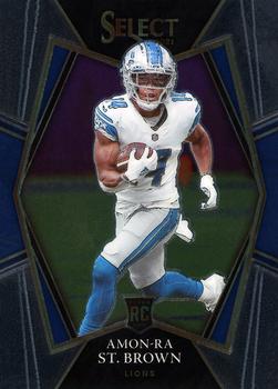 2022 Select Premier Die Cut Silver Prizm Amon-RA St. Brown #133 Detroit  Lions