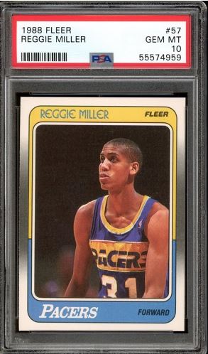 1988 Fleer Basketball Reggie Miller Rookie Card #57