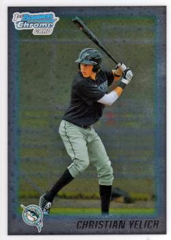 2013 Christian Yelich Bowman Draft BLUE ROOKIE 230/500 RC #40 Miami Ma