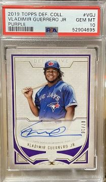 2019 Topps Definitive Collection Vladimir Guerrero Jr. RC Autographs #VGJ (PURPLE)