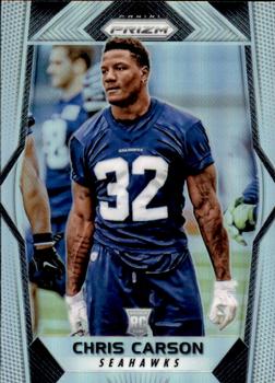 Chris Carson Jersey Card 2020 Prestige Football #SN-CC Seahawks