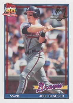 Jeff Blauser Atlanta Braves 1993 Topps SS 2B 2nd Base #552 MLB Baseball Vtg  90s