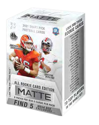 2021 Wild Card Matte Black Football Blaster Box with (4) Packs