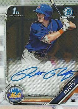 Brett Baty 2024 Bowman Chrome 1st Auto PSA 9 Mets