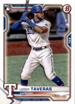 Leody Taveras autographed Baseball Card (Texas Rangers) 2021 Topps