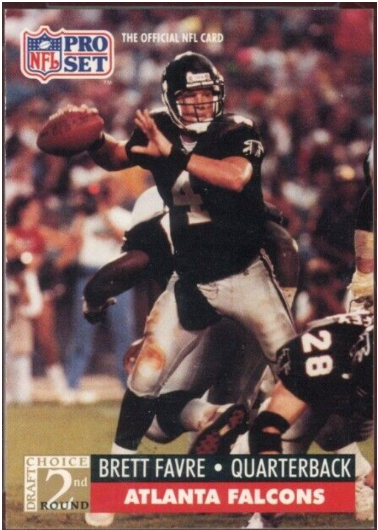 1991 Pro Set Brett Favre #762 - The Most Exciting Photo Rookie Card
