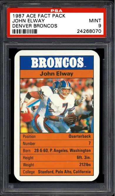 1987 Ace Fat Pack Denver Broncos John Elway