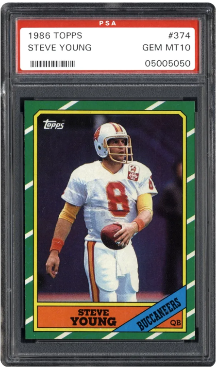1986 Topps Steve Young Rookie Card #374