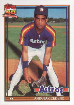 Andujar Cedeno Autographed 1994 Upper Deck Collectors Choice Card #75  Houston Astros SKU #184319