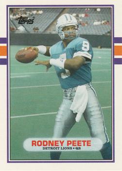 : 1990 Score Football #219 Rodney Peete Detroit Lions Official  NFL Trading Card From The Pinnacle Company : Collectibles & Fine Art