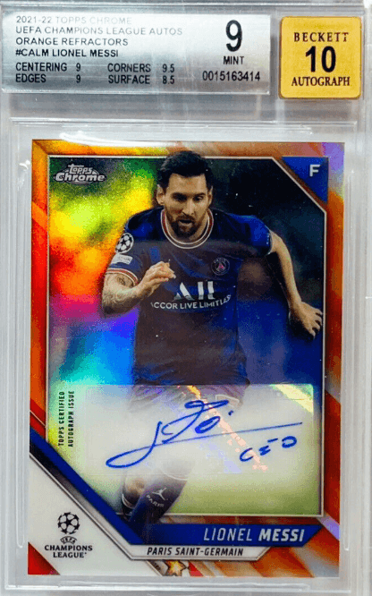 2021-22 Topps Chrome UEFA Champions League Auto Orange Refractor /25