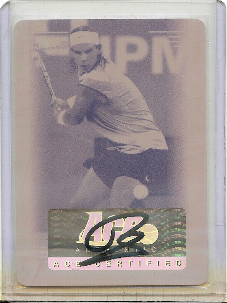 Rafael Nadal 2013 Ace Authentic Leaf Plate Card Auto 1/1