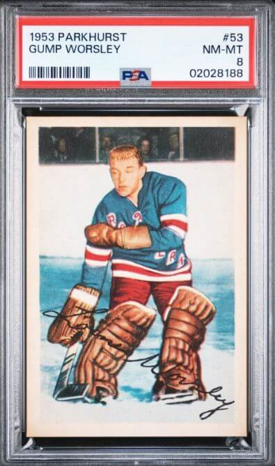 1953 Parkhurst Gump Worsley Rookie Card #53