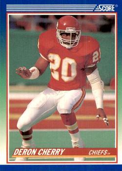 DERON CHERRY Autographed Signed 1991 Upper Deck Football card Kansas City  Chiefs