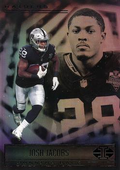 2020 Panini Mosaic Football Josh Jacobs Peacock Choice Prizm Raiders #104  PSA 10