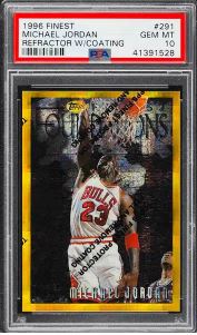 1996 Finest Gold refractor (with coating) Michael Jordan (Rare) #291