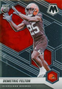 2021 PANINI MOSAIC DEMETRIC FELTON ROOKIE CARD RC PINK CAMO PRIZM #394 NM  BROWNS