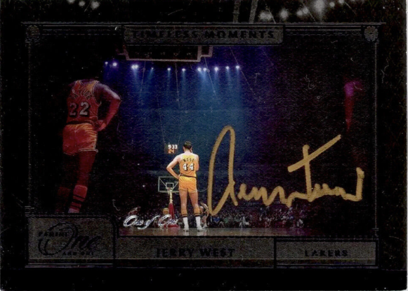 2020 Panini One and One Timeless Moments Auto Gold Jerry West #TML-JWS /10