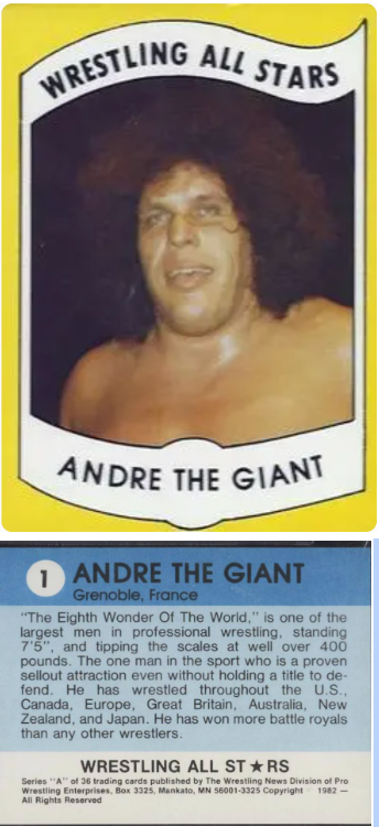 1982 Wrestling All Stars Series A André the Giant #1