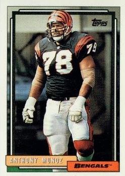 Anthony Munoz Signed Cincinnati Bengals 1982 Topps Rookie