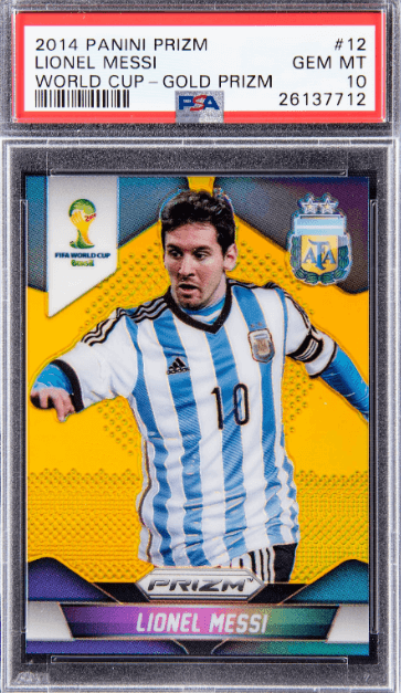 2014 Panini World Cup Prizm Lionel Messi #12 Gold 