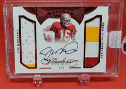 2016 Panini Flawless Joe Montana Dual Game Used Patch Auto /5 #16