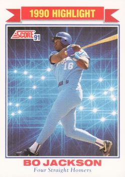 Bo Jackson Signed 1991 Score #412 Baseball Card KC Royals Angels Autograph  JSA