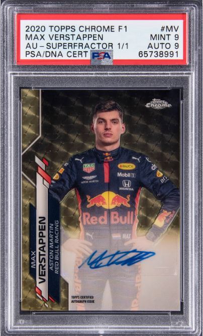  2020 Topps Chrome F1 Max Verstappen Superfractor Auto #MV 1/1 