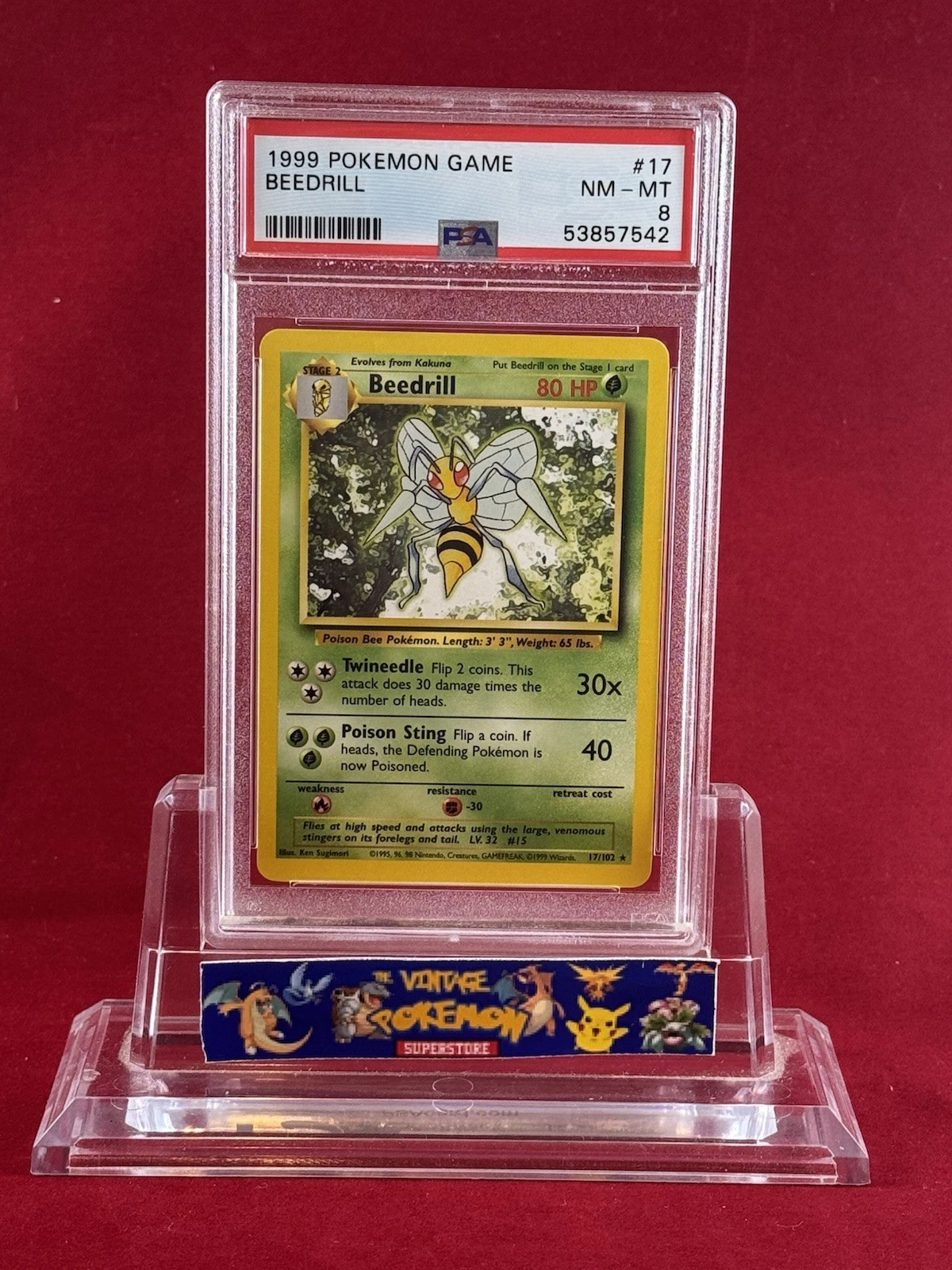 ポケモンカード英語版　スピアー　BASE SET 17/102 7l 1999 Pokemon Base Set #17/102 Beedrill Value null | Collectibles.com