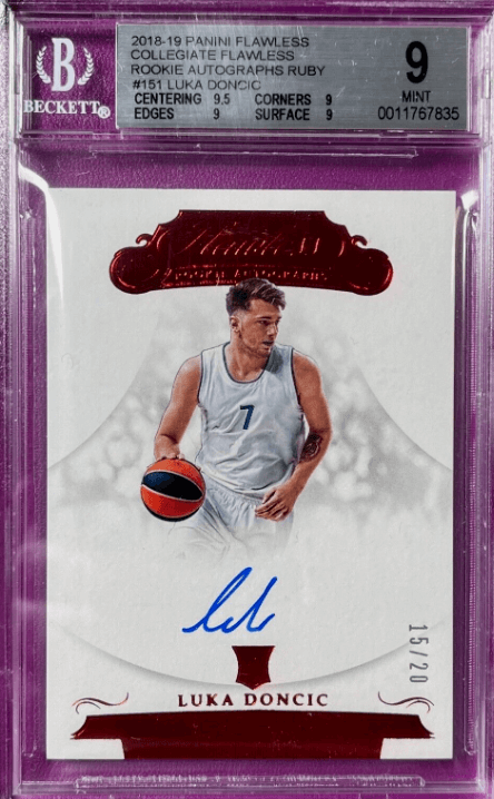 2018-19 Panini Flawless Luka Doncic Rookie Card #81 /20