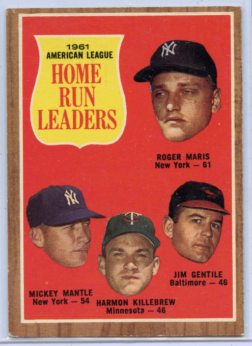 1962 Topps American League Home Run Leaders #53