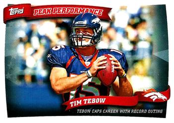 Tim Tebow 2011 Panini Totally Certified Gold Game Used Jersey Patch #01/49