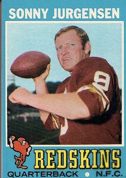 1970 Topps Glossy FB Inserts #20 Sonny Jurgensen (Redskins)