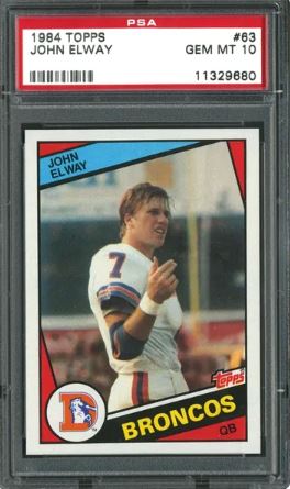 1984 Topps John Elway Rookie Card #63