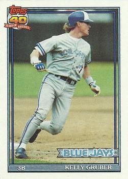 1991 Score Kelly Gruber Toronto Blue Jays #595