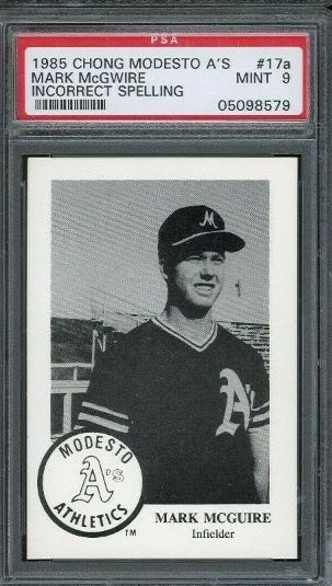 1985 Frank Chong Modesto A's Mark McGwire (Incorrect Spelling) #17