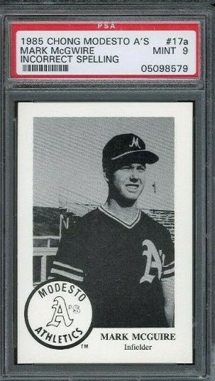 1985 Frank Chong Modesto A's Mark McGwire (Incorrect Spelling) #17