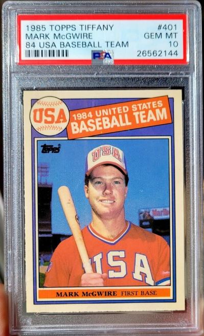 1985 Topps Tiffany Mark McGwire Rookie Card #401