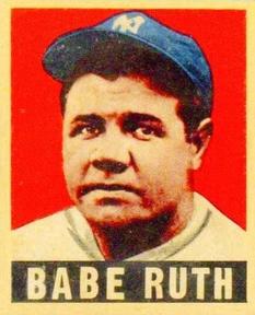 Graded Babe Ruth 1949 Leaf #3 Reprint Baseball card