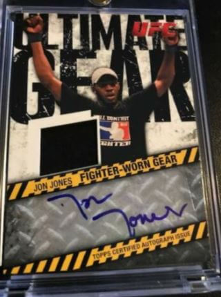 2009 Topps UFC Round 2 Ultimate Gear Jon Jones Relic Auto #JJ /25 - $4,350