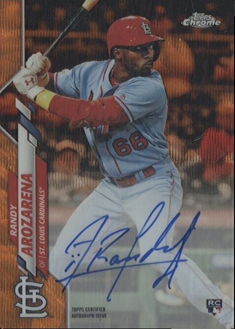 【激レア】RANDY AROZARENA オートサインRCカード 2020 Topps Series 1 #229 Randy Arozarena rookie RC card PSA