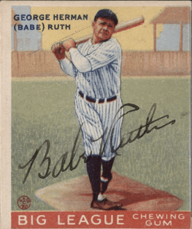 Babe Ruth Autographed Card