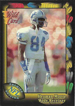 SP Authentic NFL 1998 HERMAN MOORE Detroit Lions Football Card #70